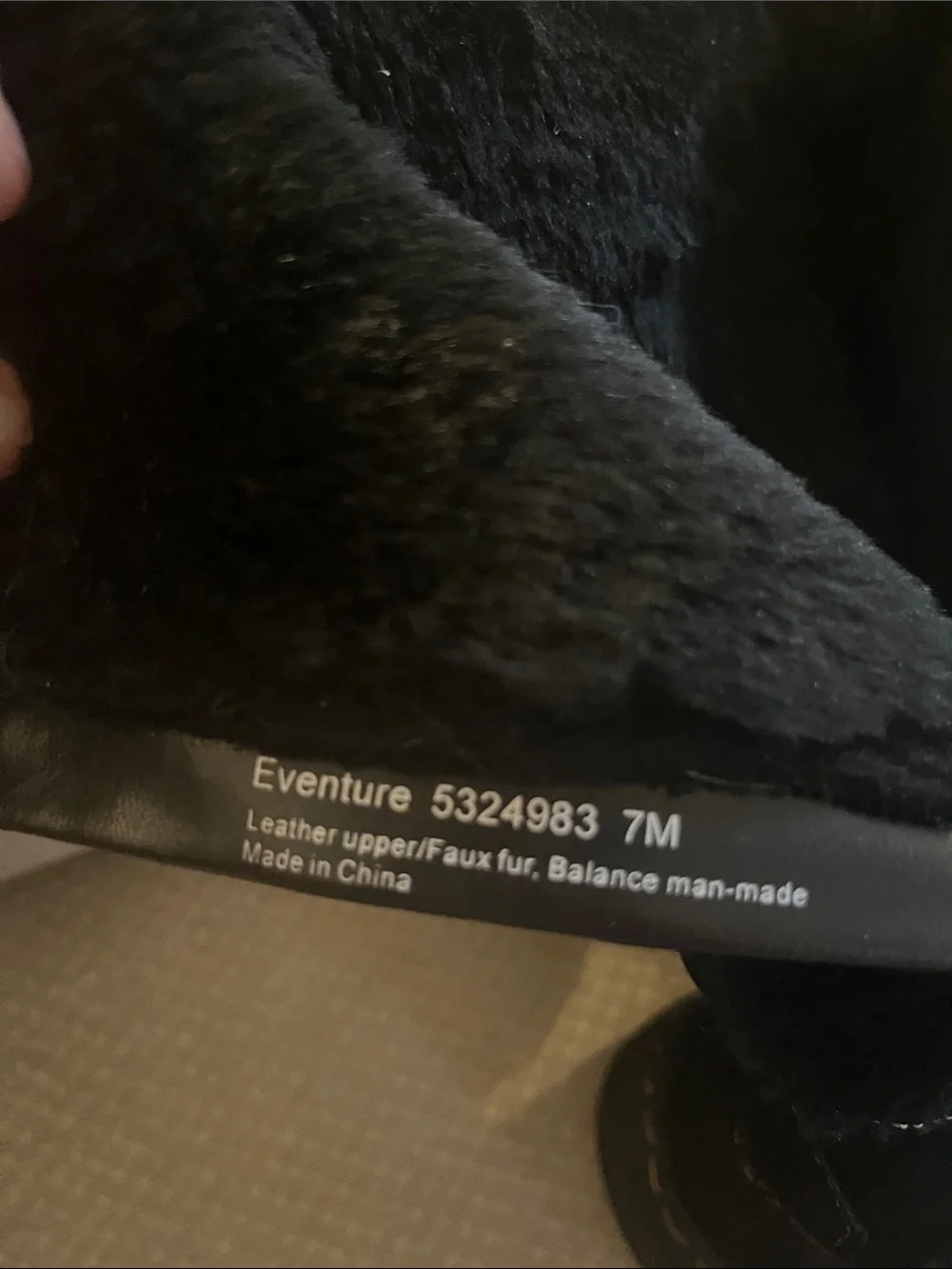 Bare Traps Black Suede Tall Winter Boots with Faux Fur Trim size 7 NWOB